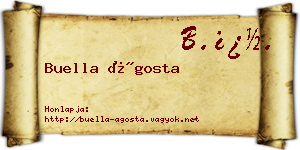 Buella Ágosta névjegykártya